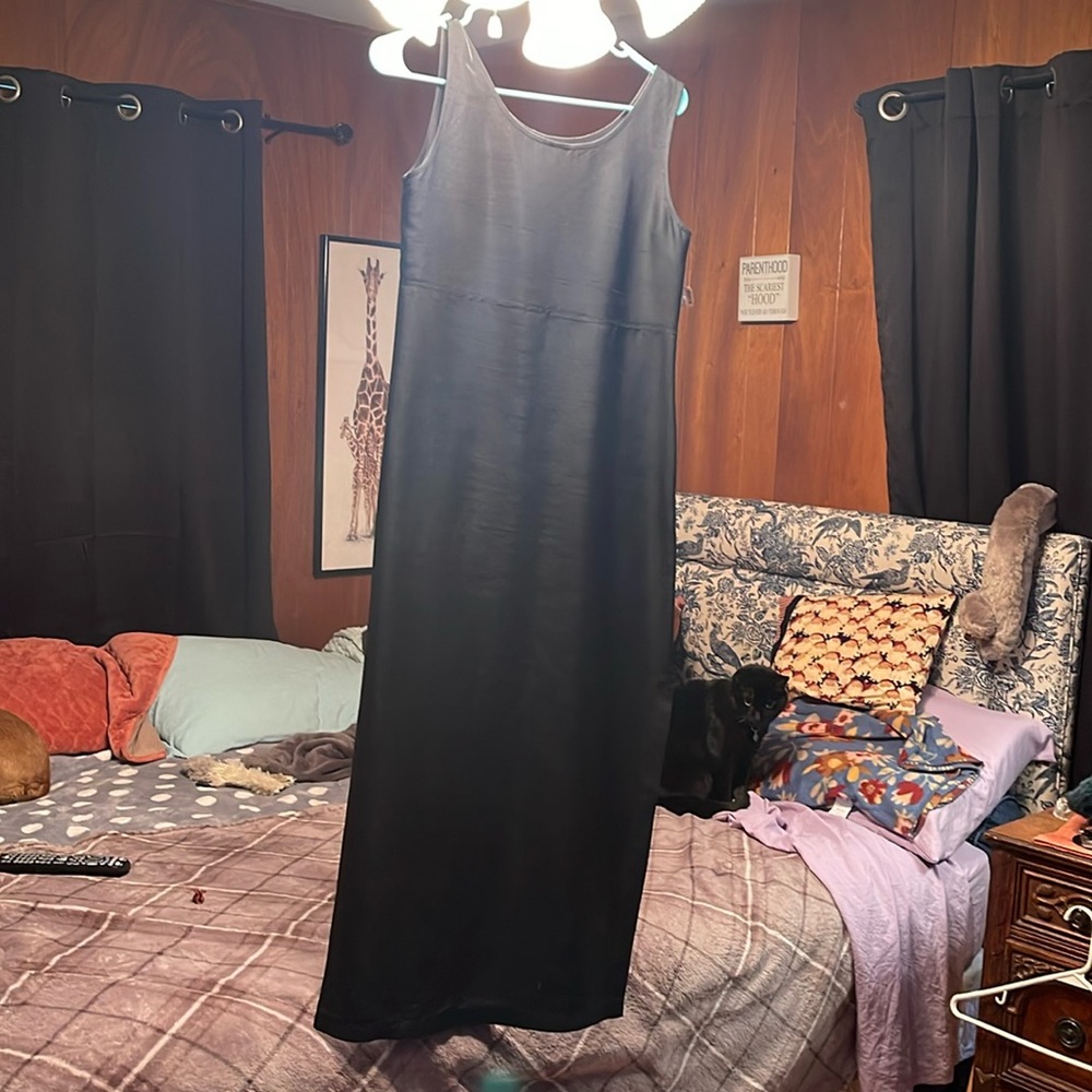 Black 100% silk dress